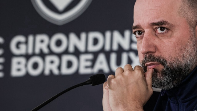 Gérard Lopez, président des Girondins de Bordeaux, lors d'une conférence de presse au centre d'entraînement du Haillan, en Gironde, France, le 7 juillet 2022.