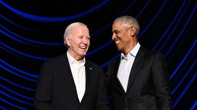 L'actuel et l'ancien président des États-Unis, Joe Biden et Barack Obama.