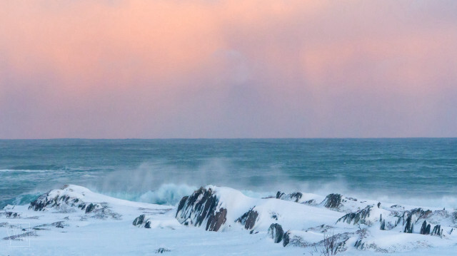 La mer de Barents, Berlevåg, Finnmark, Norvège