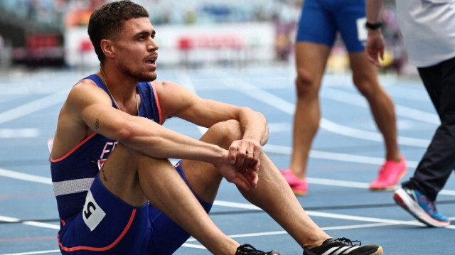 L'Athlète français Wilfried Happio lors des Championnats d'Europe d'athlétisme au stade olympique de Rome le 10 juin 2024. 