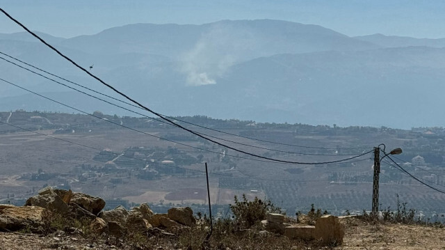 Tirs d'artillerie israéliens en ripostes aux lancements de roquettes du Hezbollah, le 19 juillet 2024.