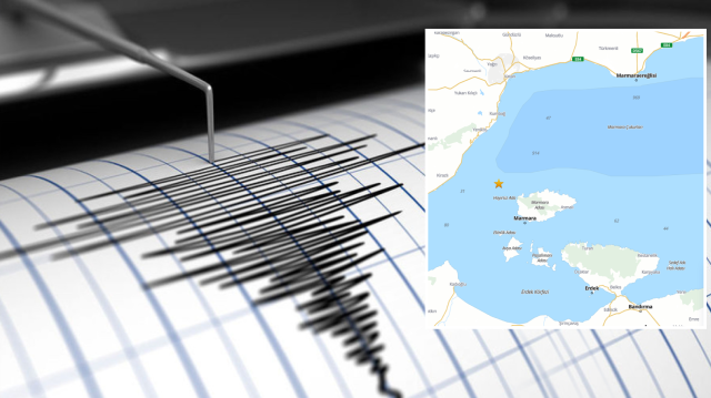 Marmara Denizi'nde İstanbul'da da hissedilen deprem meydana geldi.