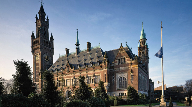 Le Palais de la Paix, siège de la Cour internationale de justice, La Haye, Pays-Bas.