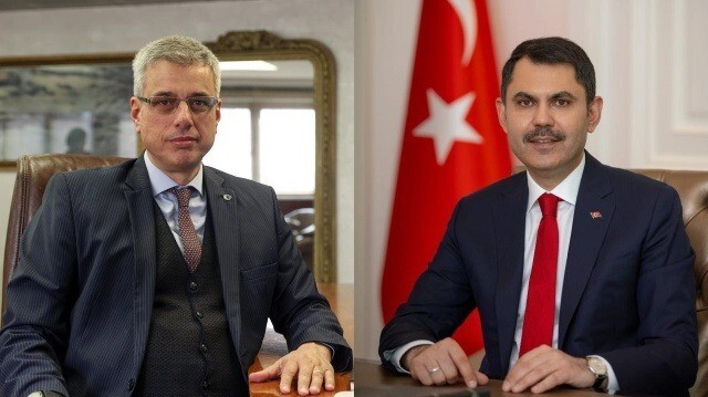 Sağlık Bakanı Kemal Memişoğlu ile Çevre, Şehircilik ve İklim Değişikliği Bakanı Murat Kurum