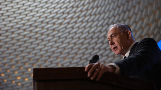 Le Premier ministre israélien Benjamin Netanyahu au Memorial Hall sur le mont Herzl à Jérusalem, le 16 juillet 2024.