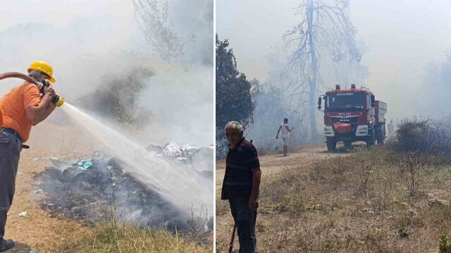 Yangın tarım arazileri ve yerleşim yerlerine ulaşmadan kontrol altına alındı. 