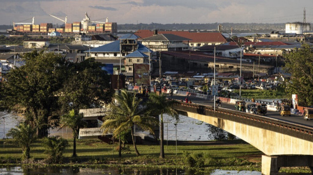 Vue générale de la ville de Monrovia, le 12 octobre 2023.