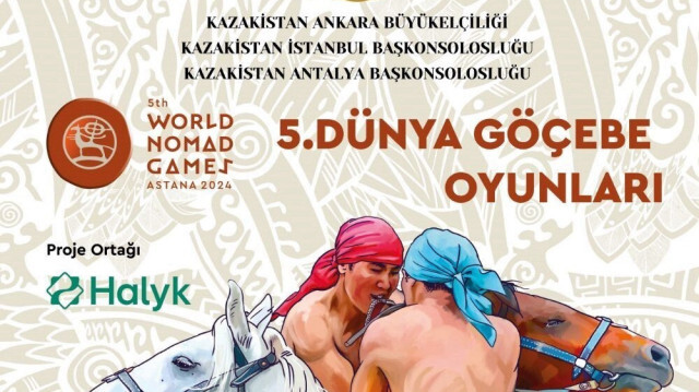 L'affiche de présentation des Jeux Mondiaux Nomades 2024 qui se dérouleront de  8-13 au septembre 2024 à Astana illustre un cavalier en pleine course, représentant le sport traditionnel du Kökpar. Les motifs traditionnels et les couleurs vives en arrière-plan symbolisent la richesse culturelle des steppes kazakhes.