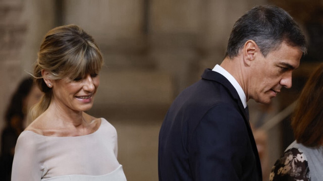 Le Premier ministre espagnol, Pedro Sánchez et son épouse Begoña Gómez.