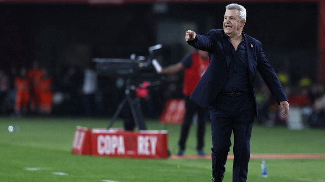 L'entraîneur mexicain du Real Mallorca, Javier Aguirre, lors de la finale de la Coupe d'Espagne au stade de La Cartuja à Séville, le 6 avril 2024.