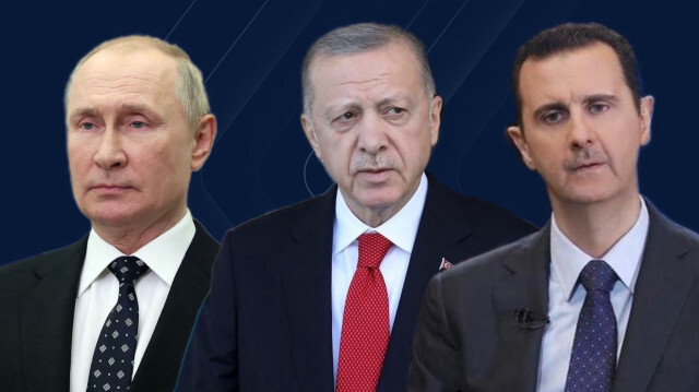 Rusya Devlet Başkanı Vladimir Putin-Türkiye Cumhurbaşkanı Recep Tayyip Erdoğan-Suriye Devlet Başkanı Beşar Esed (Arşiv)