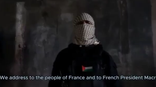 Extrait de la vidéo de propagande attribuée par les réseaux sionistes au Hamas.