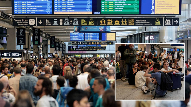 Olimpiyatlara ev sahipliği yapan Fransa'da açılış öncesi tren hatları devre dışı kaldı.