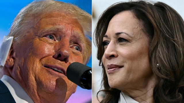 Le 45e président des États-Unis, Donald Trump et la vice-présidente américaine, Kamala Harris.