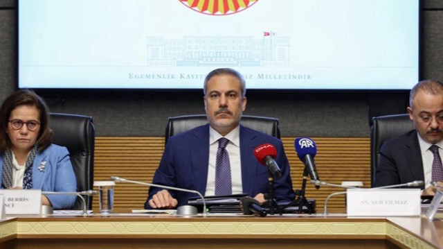 Le ministre des Affaires étrangères, Hakan Fidan lors de la réunion de la commission des Affaires étrangères de la Grande Assemblée nationale de Turkiye à Ankara, le 25 juillet 2024.