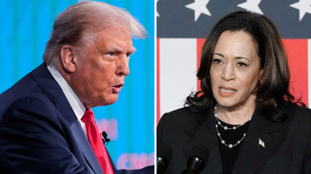 ABD Başkan Yardımcısı Kamala Harris, Cumhuriyetçilerin başkan adayı Donald Trump.