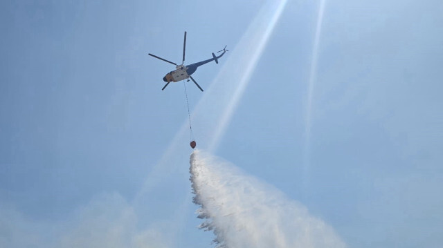 İhbar üzerine olay yerine İzmir Orman Bölge Müdürlüğüne bağlı 4 uçak, 5 helikopter, 11 arazöz, 5 su ikmal aracı, 3 dozer ve 2 yer ekibi sevk edildi. 