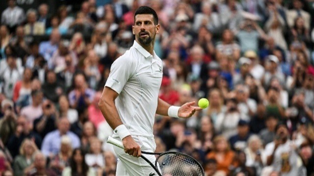 Le Serbe Novak Djokovic au cours de la deuxième journée des Championnats de Wimbledon 2024, dans le sud-ouest de Londres, le 2 juillet 2024.