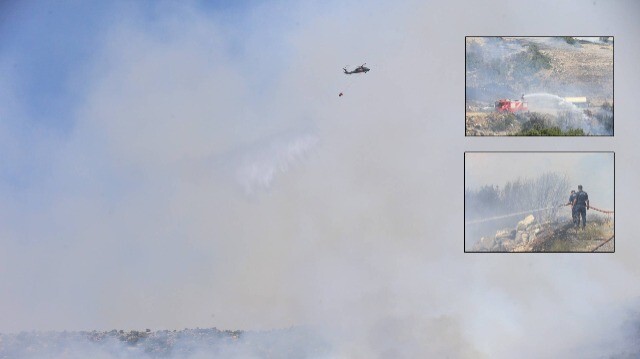 <p>Narlı Mahallesi kırsalındaki tarım arazisinde çıkan anız yangını, makilik alana sıçradı.</p>