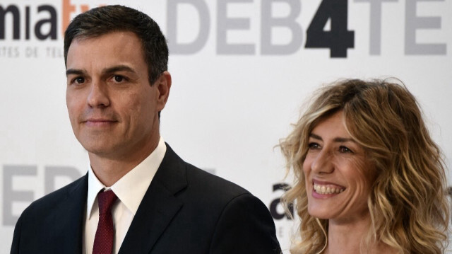 Le Premier ministre espagnol, Pedro Sánchez et son épouse, Begoña Gómez.