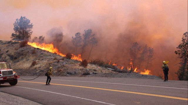 Le terrible incendie Park Fire dans les environs de Tehama, en Californie, le 28 juillet 2024.