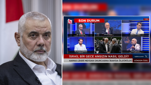 Halk TV KJ'sinde yer alan 'İsrail bir gece ansızın nasıl geldi?' ifadeleri.