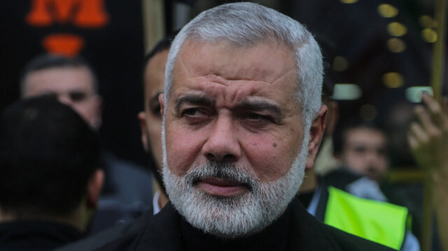 Le chef du bureau politique de Hamas, Ismaïl Haniyeh, assassiné dans un attentat israélien à Téhéran le 31 juillet 2024, lors d'une manifestation antiaméricaine, le 29 décembre 2017