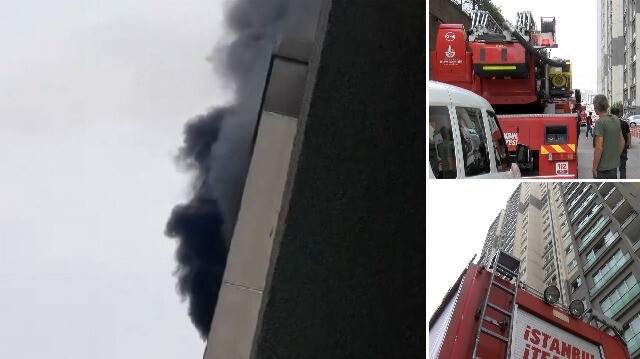 Esenyurt'ta 23 katlı binada korkutan yangın
