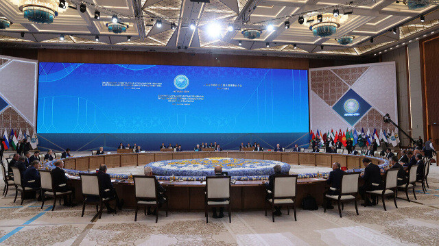 Заседание Совета глав государств-членов ШОС в Астане. | Фото: Пресс-служба президента Республики Беларусь.