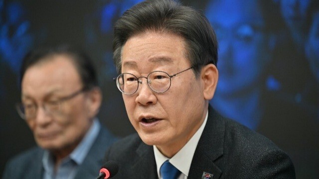 Lee Jae-myung, leader du Parti démocrate, principal parti d'opposition en Corée du Sud.