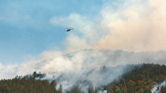 Kastamonu'daki yangının görüntüsü