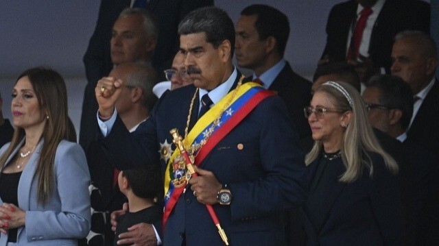 Le président vénézuélien Nicolas Maduro assiste à un défilé militaire pour célébrer le 213e anniversaire de l'indépendance du Venezuela à Caracas, le 5 juillet 2024. 