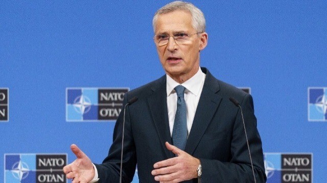 Le secrétaire général de l'OTAN, Jens Stoltenberg, s'exprime lors d'une conférence de presse au siège de l'OTAN à Bruxelles, le 14 juin 2024.