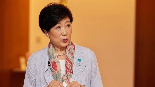 L'ancienne gouverneure de Tokyo, élue maire de la même ville Yuriko Koike.