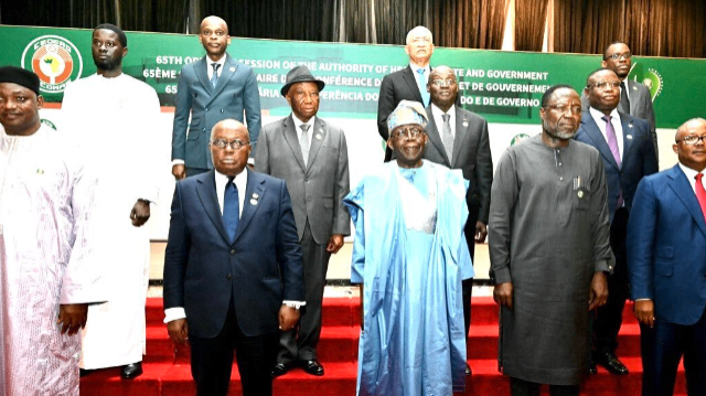 Photo officielle de la 65e Session ordinaire de la CEDEAO, le 07 juillet 2024, à Abuja, au Nigéria.