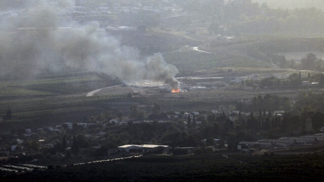 Des incendies ont éclaté dans plusieurs villes et régions du sud du Liban à la suite des bombardements israéliens, le 08 juillet 2024.