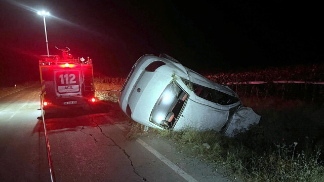 Tekirdağ'da devrilen otomobilin sürücüsü hayatını kaybetti!