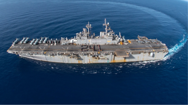 L'USS Wasp, navire amphibie de la marine américaine, est arrivée à Chypre.