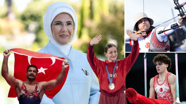 Erdoğan, paylaşımında olimpiyatlarda madalya alan 11 sporcunun fotoğrafına da yer verdi.