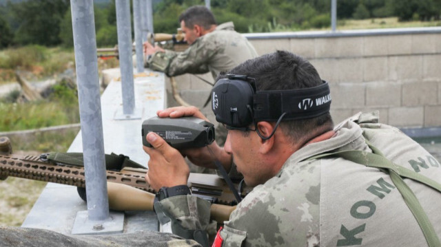 L'équipe des Forces Spéciales turques lors de la 8e compétition européenne des sinpers d'Europe.