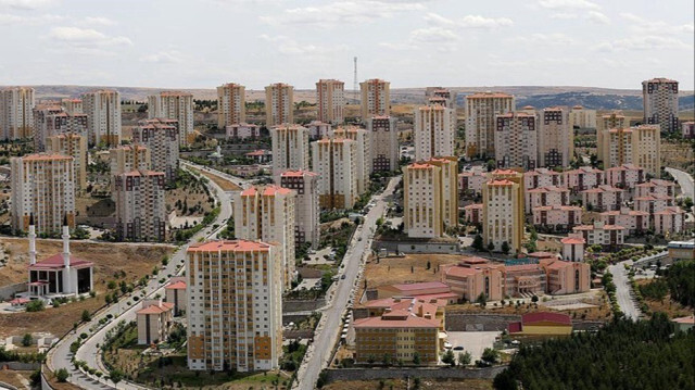 Quartier résidenciel à Etimesgut, dans la province d'Ankara.