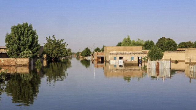 Des maisons sont submergées par les inondations à N'Djamena, le 18 octobre 2022.