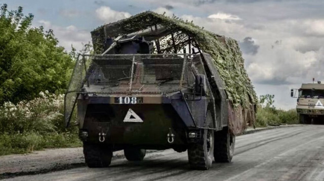 Un véhicule blindé français fourni à l'Ukraine opérant dans la région de Koursk, en Russie.