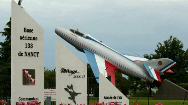 Entrée principale de la BA133 de Nancy-Ochey, où deux avions sont entrés en collision le 14 août 2024.