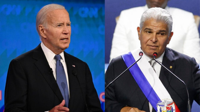 Le président du Panama, José Raúl Mulino, et son homologue américain, Joe Biden.