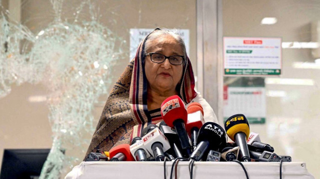 L'ancienne première ministre du Bangladesh Sheikh Hasina.