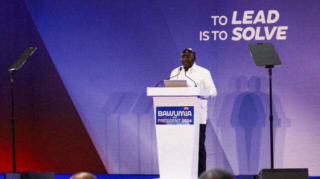 Mahamudu Bawumia, vice-président du Ghana et candidat à la présidence du New Patriotic Party (NPP), a lancé son manifeste de campagne pour les élections présidentielles de 2024 à Takoradi le 18 août 2024.