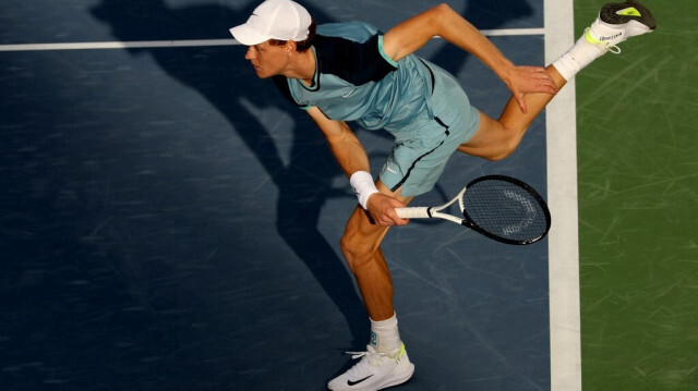 Jannik Sinner lors de la finale masculine de l'Open de Cincinnati à Mason, Ohio. 