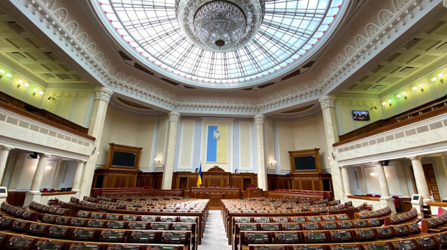 Intérieur de la Rada, le parlement ukrainien.