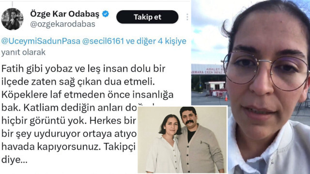 Fatihlilere "yobaz ve leş insanlar" diyerek hakaret eden Özge Kar Odabaş tepki çekti